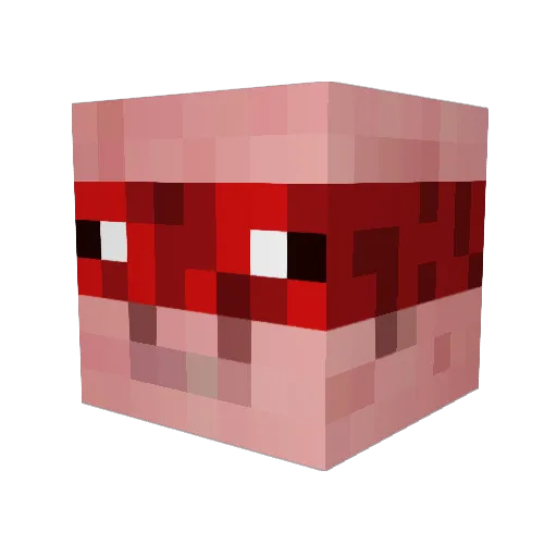 PapreT Minecraft avatar head, 3D render