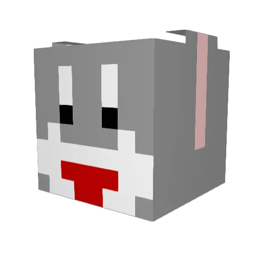 Papricee Minecraft avatar head, 3D render
