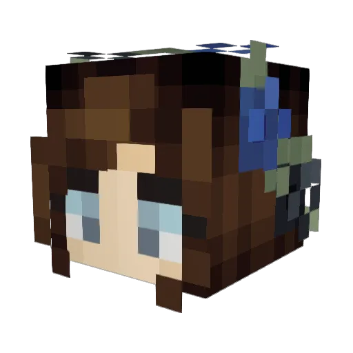 Paprihka Minecraft avatar head, 3D render