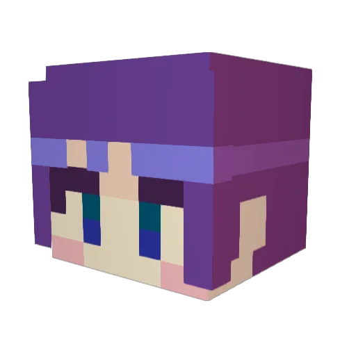 PaprikaMD Minecraft avatar head, 3D render