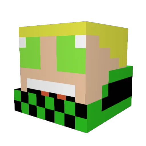 Paprykar_ Minecraft avatar head, 3D render