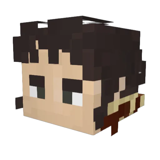 Paps_Officia1 Minecraft avatar head, 3D render