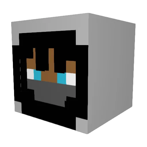 PapsonUPO Minecraft avatar head, 3D render