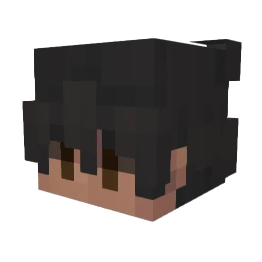 PapuCaldito Minecraft avatar head, 3D render