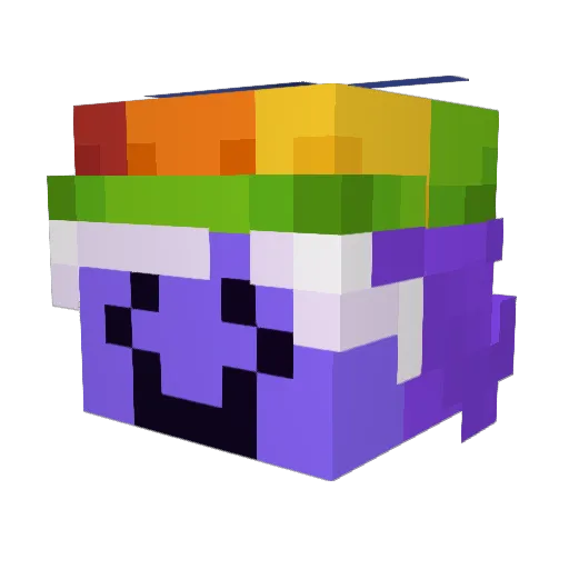PapuDiminuit Minecraft avatar head, 3D render