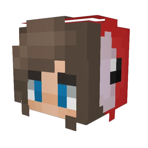 Papuka Minecraft avatar head, 3D render