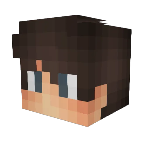 Papy_Rusey Minecraft avatar head, 3D render
