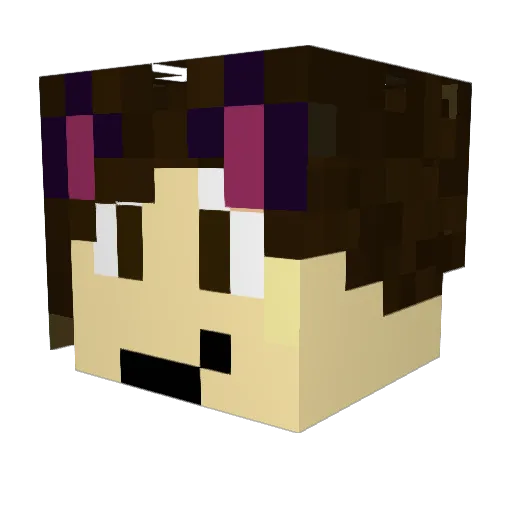 Papyrington Minecraft avatar head, 3D render