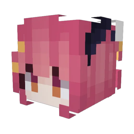 Paqi_MuQ Minecraft avatar head, 3D render