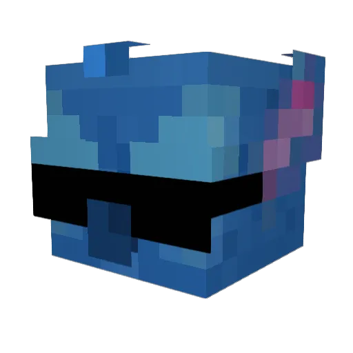 Paqqu Minecraft avatar head, 3D render