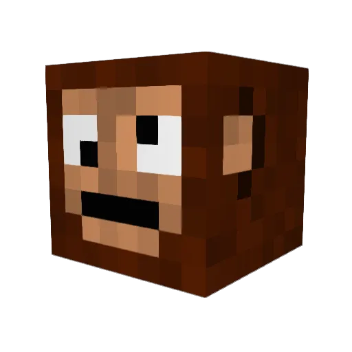 Paqryk Minecraft avatar head, 3D render