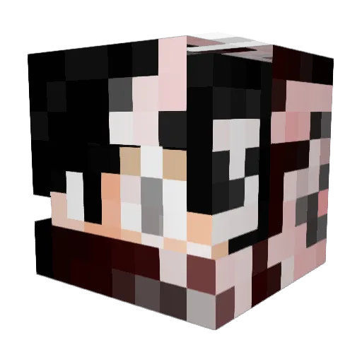 Paqs Minecraft avatar head, 3D render