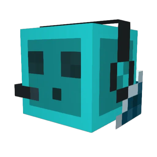 Paquent1 Minecraft avatar head, 3D render