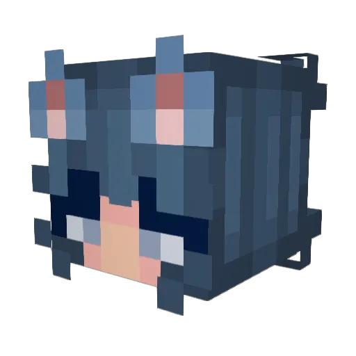 Par0usia Minecraft avatar head, 3D render