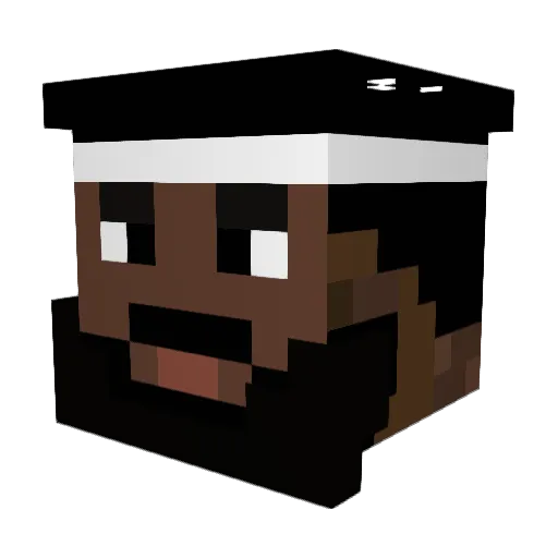 Par3no1d Minecraft avatar head, 3D render