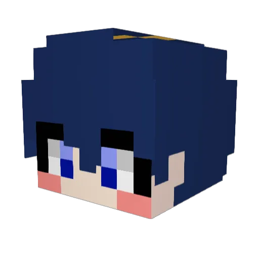 ParZzI_ Minecraft avatar head, 3D render