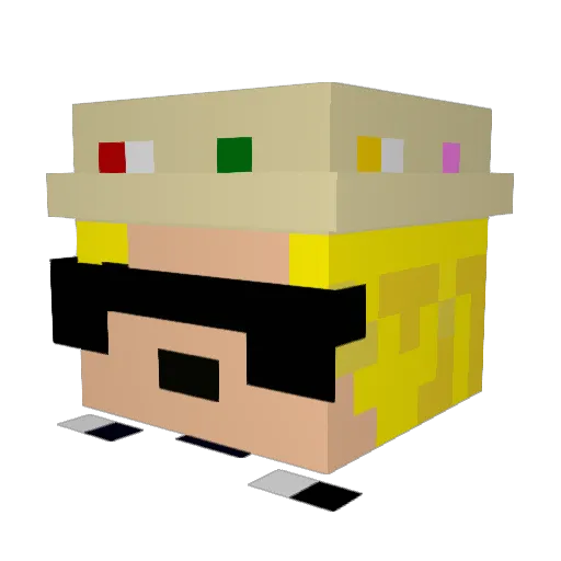 ParaDoxNova Minecraft avatar head, 3D render