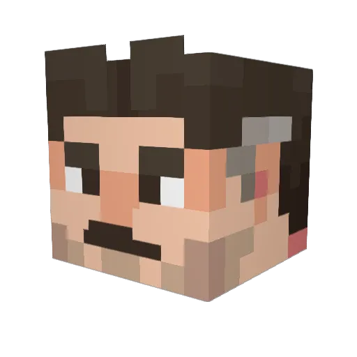 ParaFAL_da_Silva Minecraft avatar head, 3D render