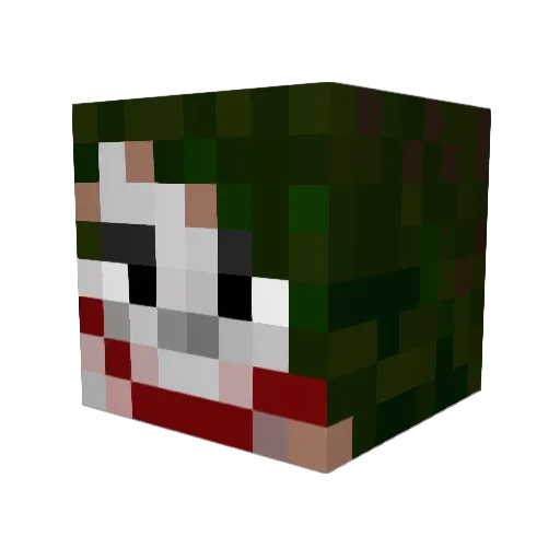 ParaNo77 Minecraft avatar head, 3D render