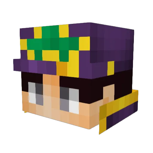 Para__DX Minecraft avatar head, 3D render