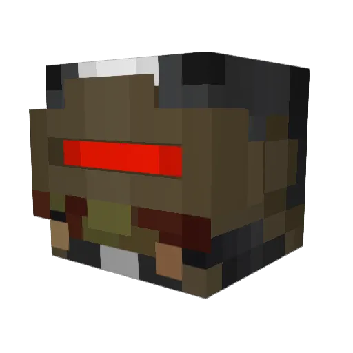 Parabagel Minecraft avatar head, 3D render