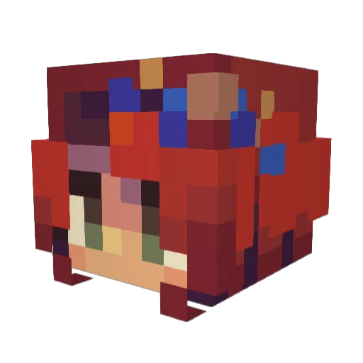 Parabema Minecraft avatar head, 3D render