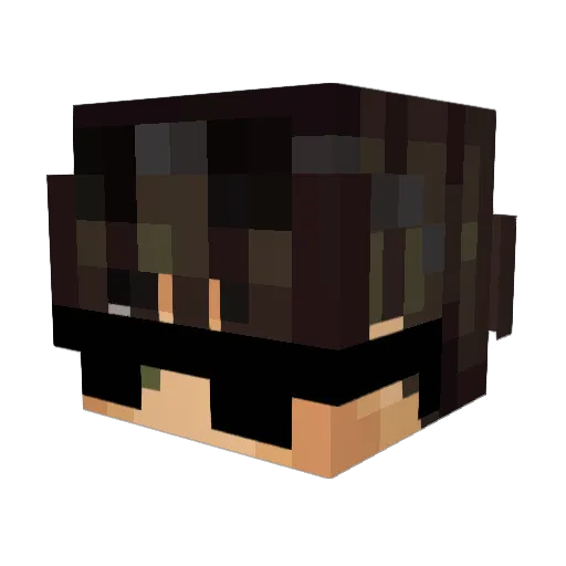 Parabolically Minecraft avatar head, 3D render