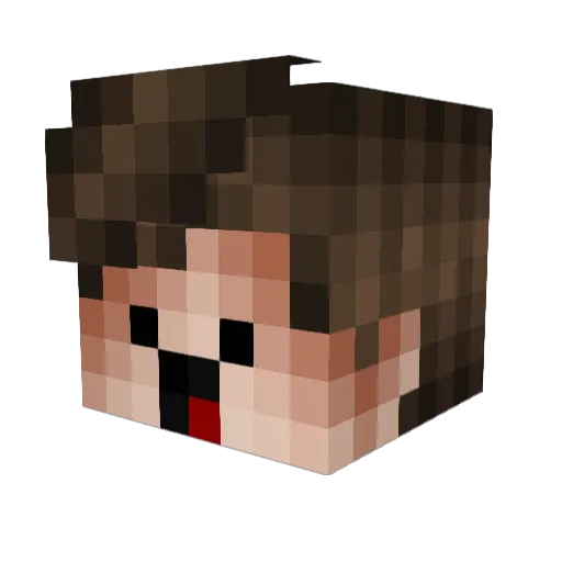Parabolicc Minecraft avatar head, 3D render