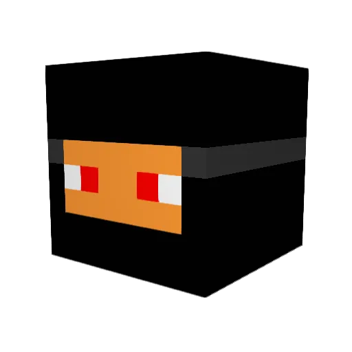 Paracet Minecraft avatar head, 3D render