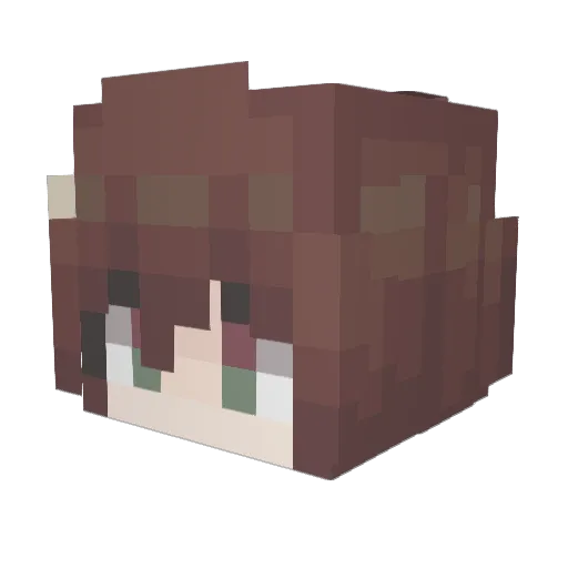 ParacosmOvO Minecraft avatar head, 3D render
