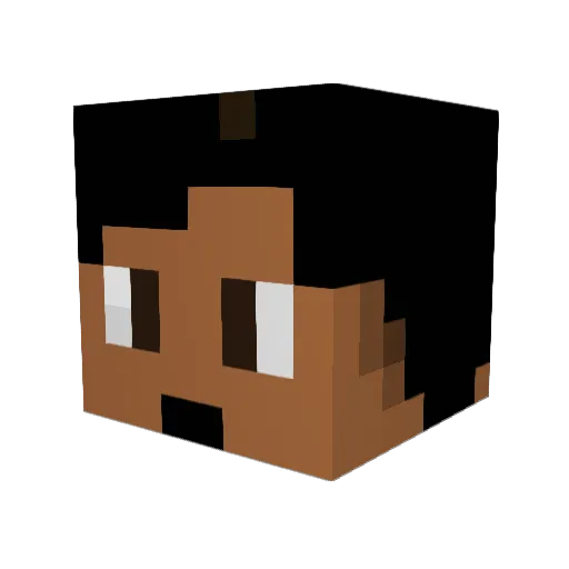 Paracosms Minecraft avatar head, 3D render