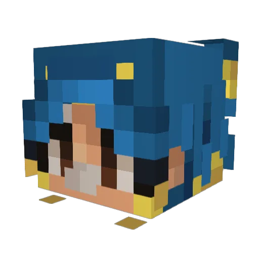 Paradaisu04 Minecraft avatar head, 3D render