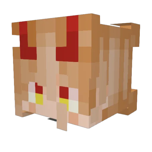 Paradidel Minecraft avatar head, 3D render