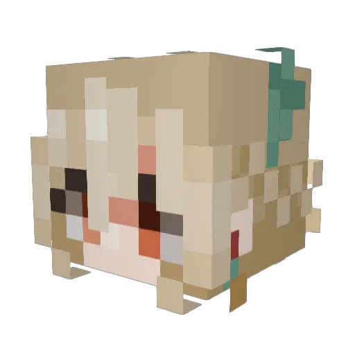 Paradisaea39 Minecraft avatar head, 3D render