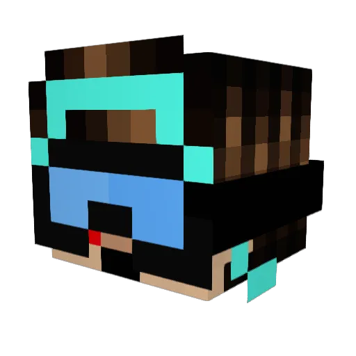 ParadiseLos Minecraft avatar head, 3D render