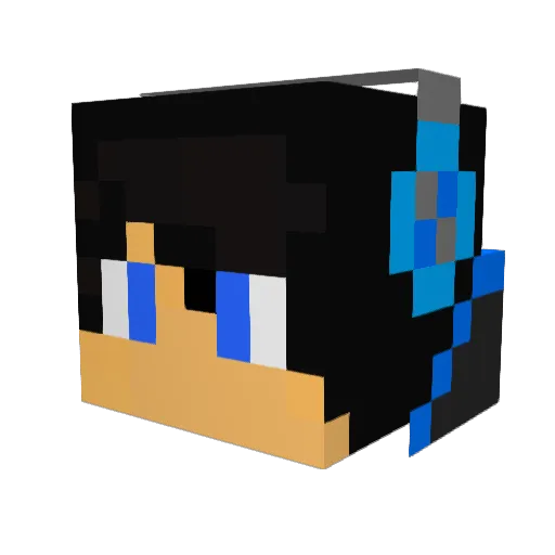ParadiseNoNo Minecraft avatar head, 3D render