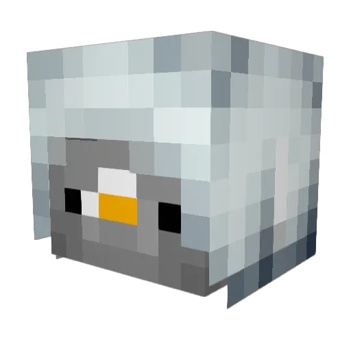 ParadisePigeon Minecraft avatar head, 3D render