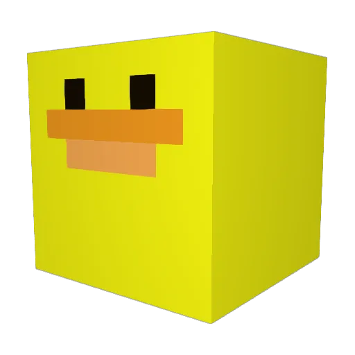 Paradisy Minecraft avatar head, 3D render