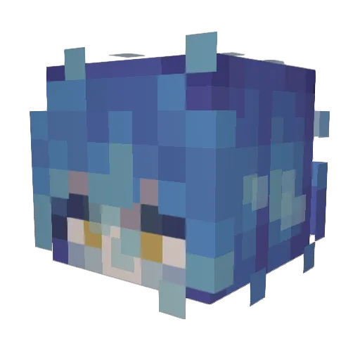 Paradonyx Minecraft avatar head, 3D render