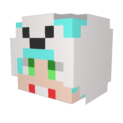 Paradox0323 Minecraft avatar head, 3D render
