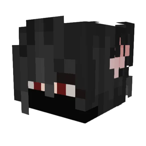 ParadoxError Minecraft avatar head, 3D render