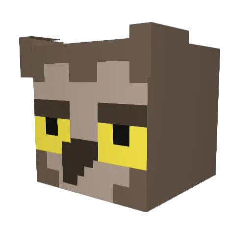 ParadoxOmega Minecraft avatar head, 3D render