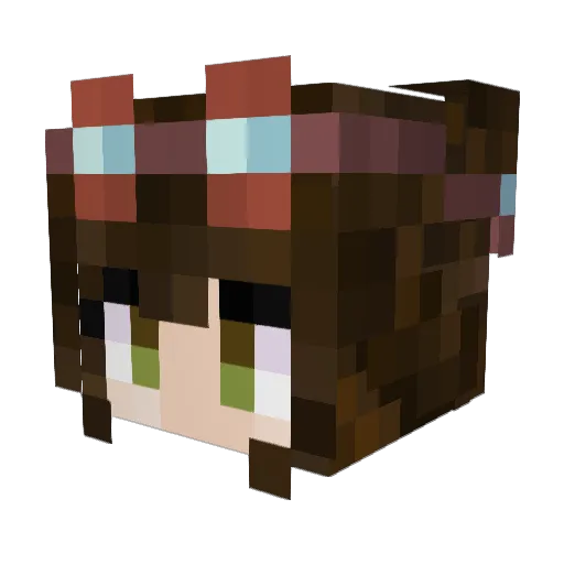 Paradoxals Minecraft avatar head, 3D render