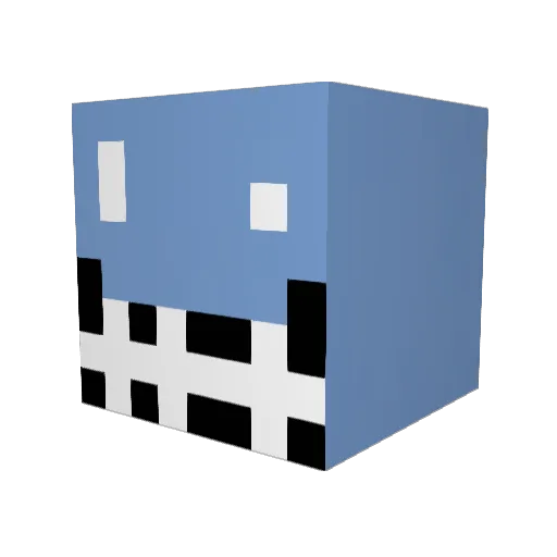 Paradoxun Minecraft avatar head, 3D render