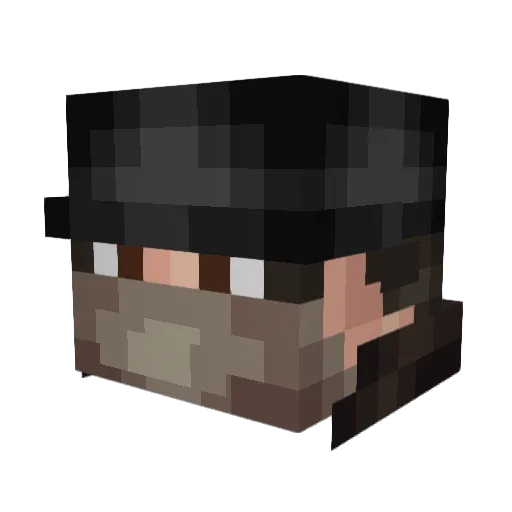 Paragon0106 Minecraft avatar head, 3D render