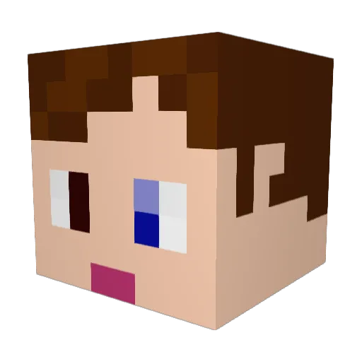 Paragwoon Minecraft avatar head, 3D render