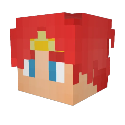 ParallelLines Minecraft avatar head, 3D render