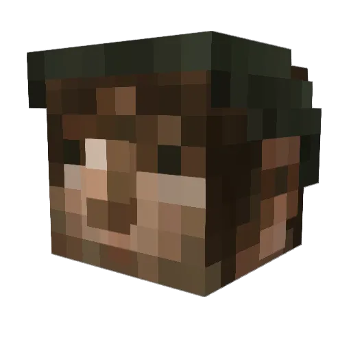 Paramoregasm Minecraft avatar head, 3D render