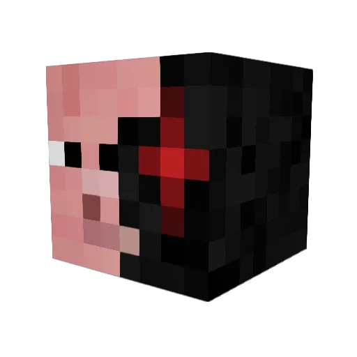 Paramount_Pi Minecraft avatar head, 3D render
