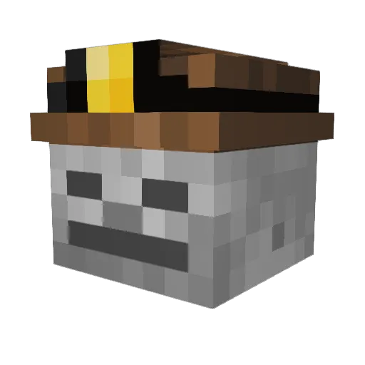 Paramuds Minecraft avatar head, 3D render